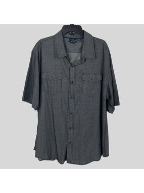 Burnside Men Short Sleeve Button-Up Shirt Size XL